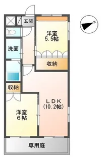 クオーレ佐々【2階】の間取り