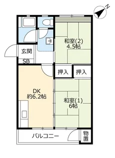 UR鈴蘭台第一【3階】の間取り