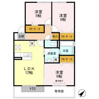 セジュール坂本 A棟【1階】の間取り