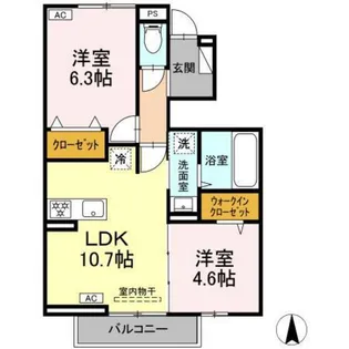 アルネオ【1階】の間取り