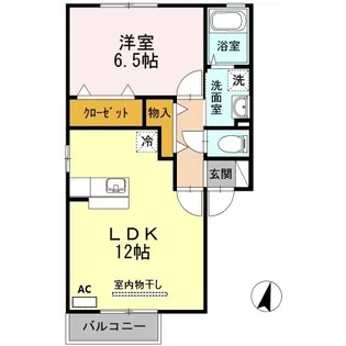 セジュール鵬舟【2階】の間取り
