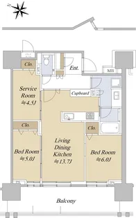 プラウド八幡山【3階】の間取り