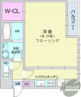 アムール8番館【2階】の間取り