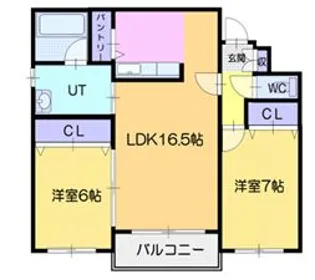 フォールズゲートII【3階】の間取り