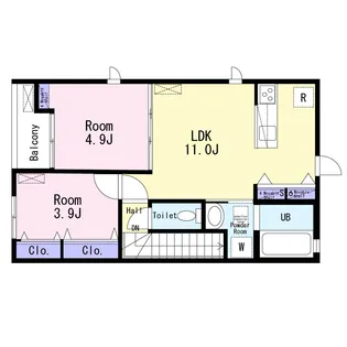 EVER LIFE大久保II【2階】の間取り