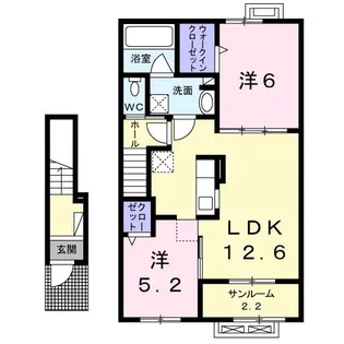 ロハス III【2階】の間取り