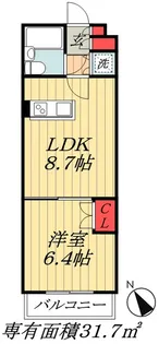ローズマンションA15【3階】の間取り