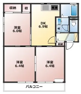 ドミール C【2階】の間取り
