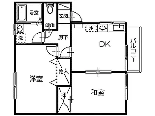 セジュールA【1階】の間取り