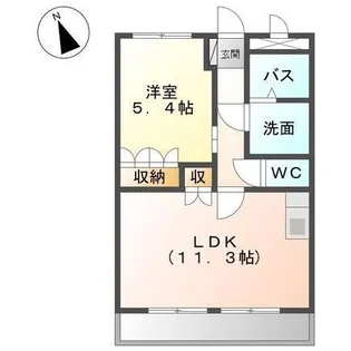 クベンツールA【1階】の間取り