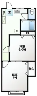 ハピネスAUN II【1階】の間取り