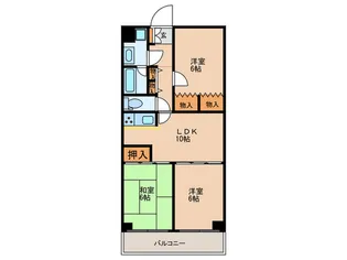 DIKマンション和光B棟【2階】の間取り