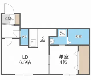Encore豊平公園【4階】の間取り