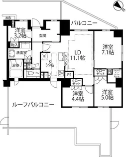 BRANZ中央林間【5階】の間取り