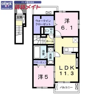 水明郭B【2階】の間取り