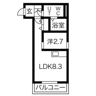 メリディアン高松【3階】の間取り
