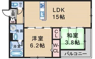 D-residence岡町【2階】の間取り