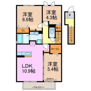 Chouette【2階】の間取り