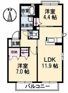 アネシス C棟【2階】の間取り