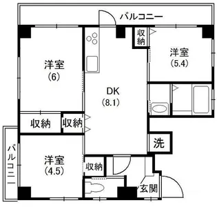 神谷ビル【4階】の間取り