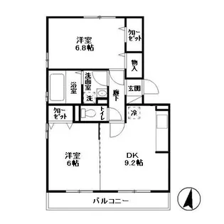 カーサフェリーチェ A【2階】の間取り