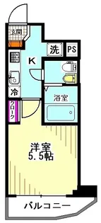 ミリオンステーションプラザ鶴見市場【5階】の間取り