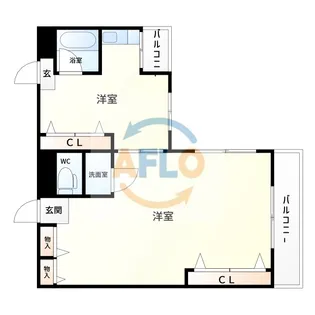 ニューライフ大手前参番館【2階】の間取り