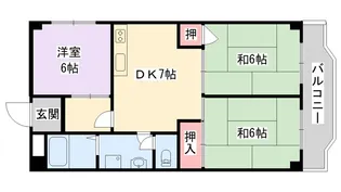 丸信リバーサイドコーポ1棟【5階】の間取り
