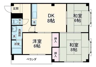 コーポエム2【3階】の間取り