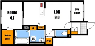 ヴェリテアムールII【1階】の間取り