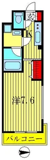 ディユ・ヴァレー高砂【3階】の間取り
