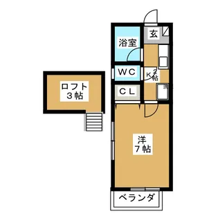 メゾンアンフィニII【2階】の間取り
