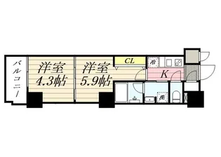 CLASSEUM飯田橋【7階】の間取り
