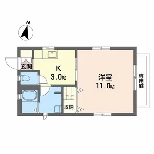ジュネス ジンデ【1階】の間取り