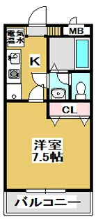 クレセント西山【1階】の間取り
