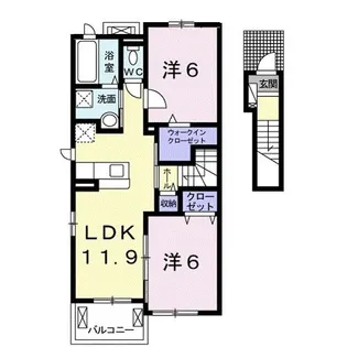 ソラティオ・ファウスト II【2階】の間取り