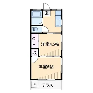 大山ハイツ【2階】の間取り