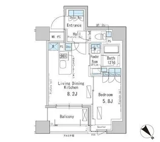 パークアクシス茅場町【2階】の間取り