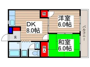 ガ-デンベル【2階】の間取り