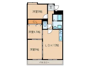 レジデンス城下【4階】の間取り
