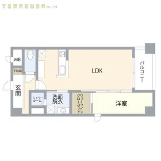 アステリア別府【6階】の間取り