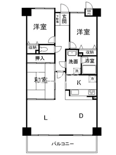 ライオンズマンション京都淀第2【1階】の間取り