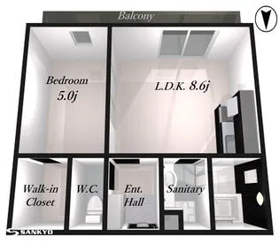 山形県山形市江南1【アパート】の間取り