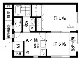 クレセールA【1階】の間取り