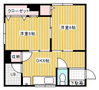 東田マンション【3階】の間取り