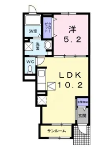 愛知県知立市谷田町本林3【アパート】の間取り