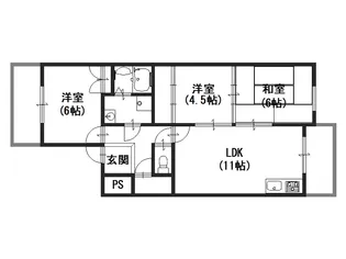スクエアメゾン並河【2階】の間取り