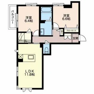 ファーストヒル大町【1階】の間取り