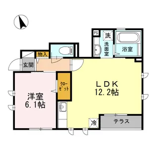 レジデンスはなみずき【1階】の間取り