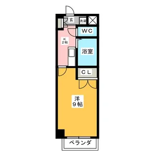 ゴッドヒル栄【3階】の間取り
